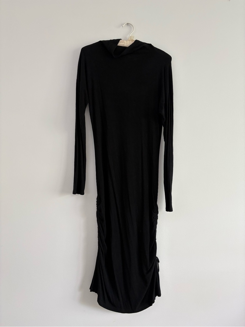 Anthropologie Saturday Sunday Emily Ruched Long Sleeve Midi Dress Size Small - Picture 2 of 6